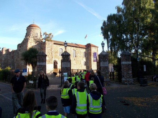 CHS pupils wear high vis vests on school trip around Colchester